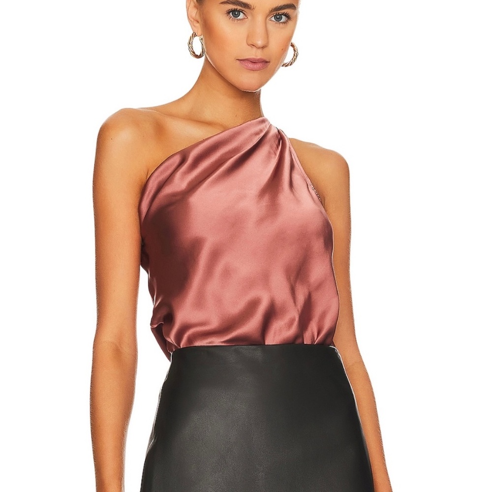 Cami NYC Darby One Shoulder Body Suit in Cordial